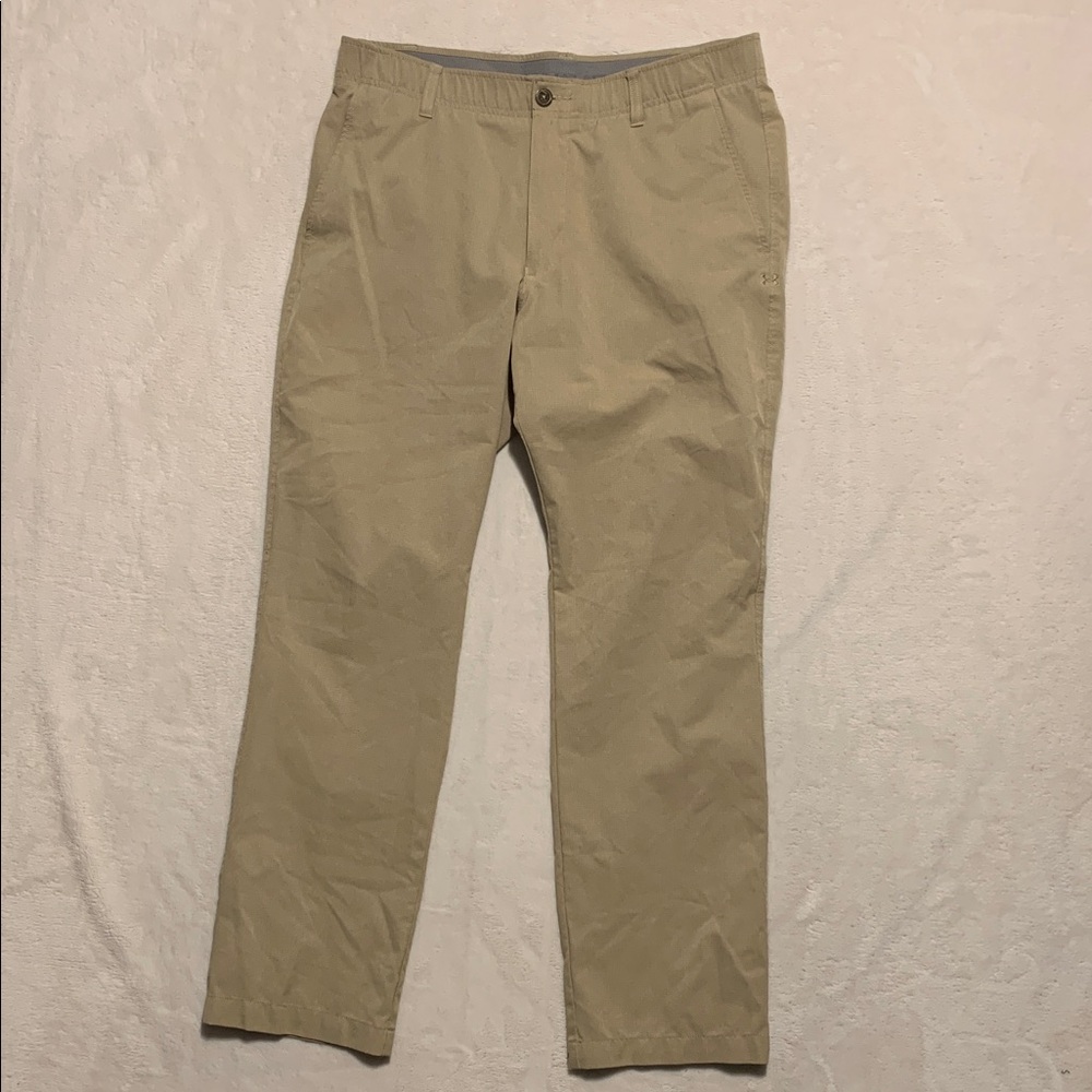 Under Armour UA Golf Pant Khaki Beige Men’s Size 36x30 Performance Comfort Waist